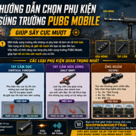 Hướng dẫn chọn phụ kiện súng trường PUBG Mobile giúp đỡ cực mạnh